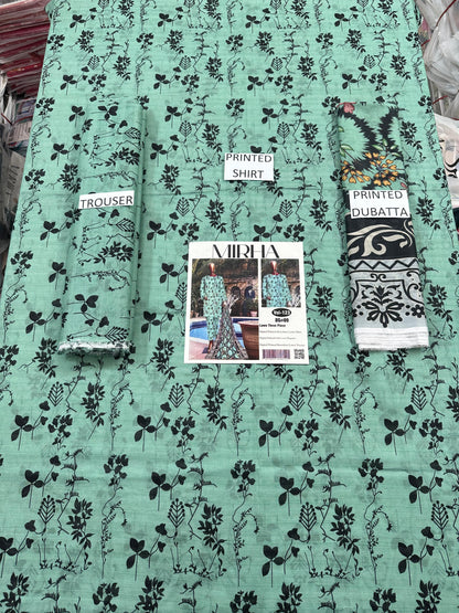 VOL 123 | DS 09 | DIGITAL PRINTED BANADORA LAWN 3PC VOIL LAWN DUPATTA