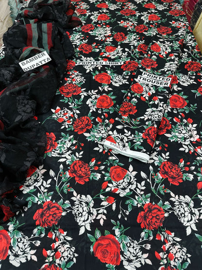 VOL 84 | DS 03 | DIGITAL PRINTED LAWN 3PC BAMBER DUPATTA