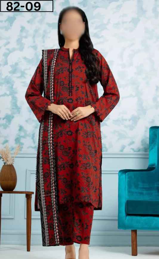 VOL 82 |DS 09| DIGITAL PRINTED LAWN 3PC