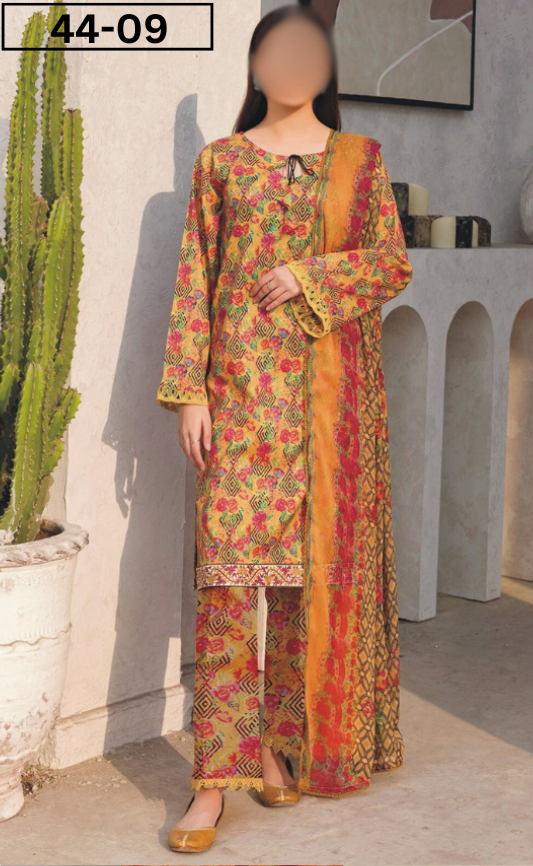 VOL 44 | DS 09 | DIGITAL PRINTED LAWN 3PC