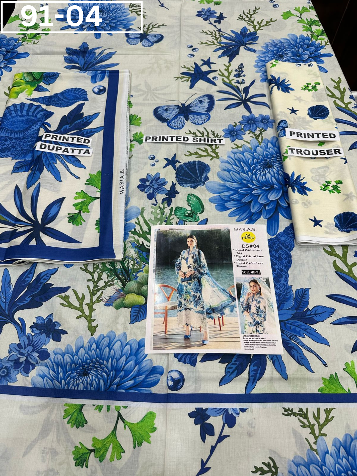 VOL 91 | DS 04 | DIGITAL PRINTED LAWN 3PC LAWN DUPATTA