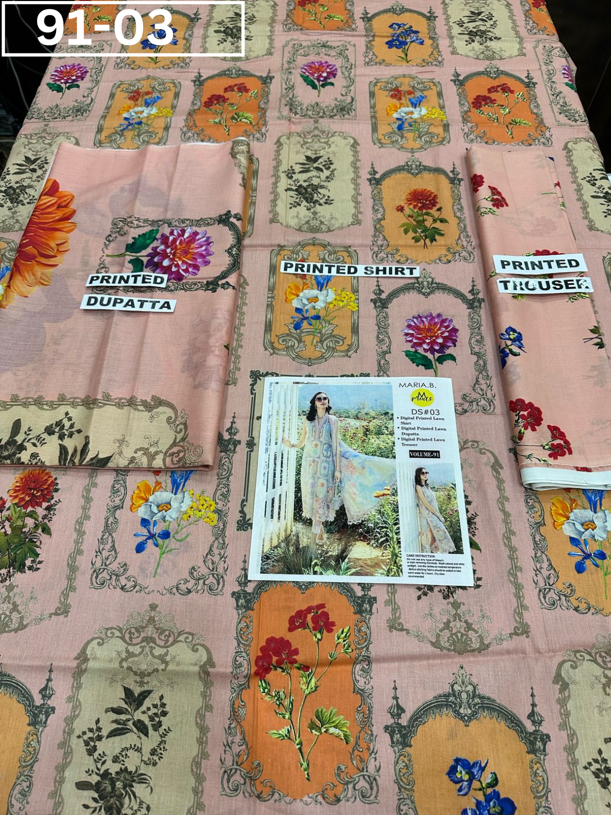 VOL 91 | DS 03 | DIGITAL PRINTED LAWN 3PC LAWN DUPATTA