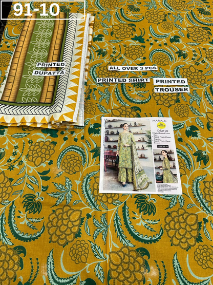 VOL 91 | DS 10 | DIGITAL PRINTED LAWN 3PC LAWN DUPATTA