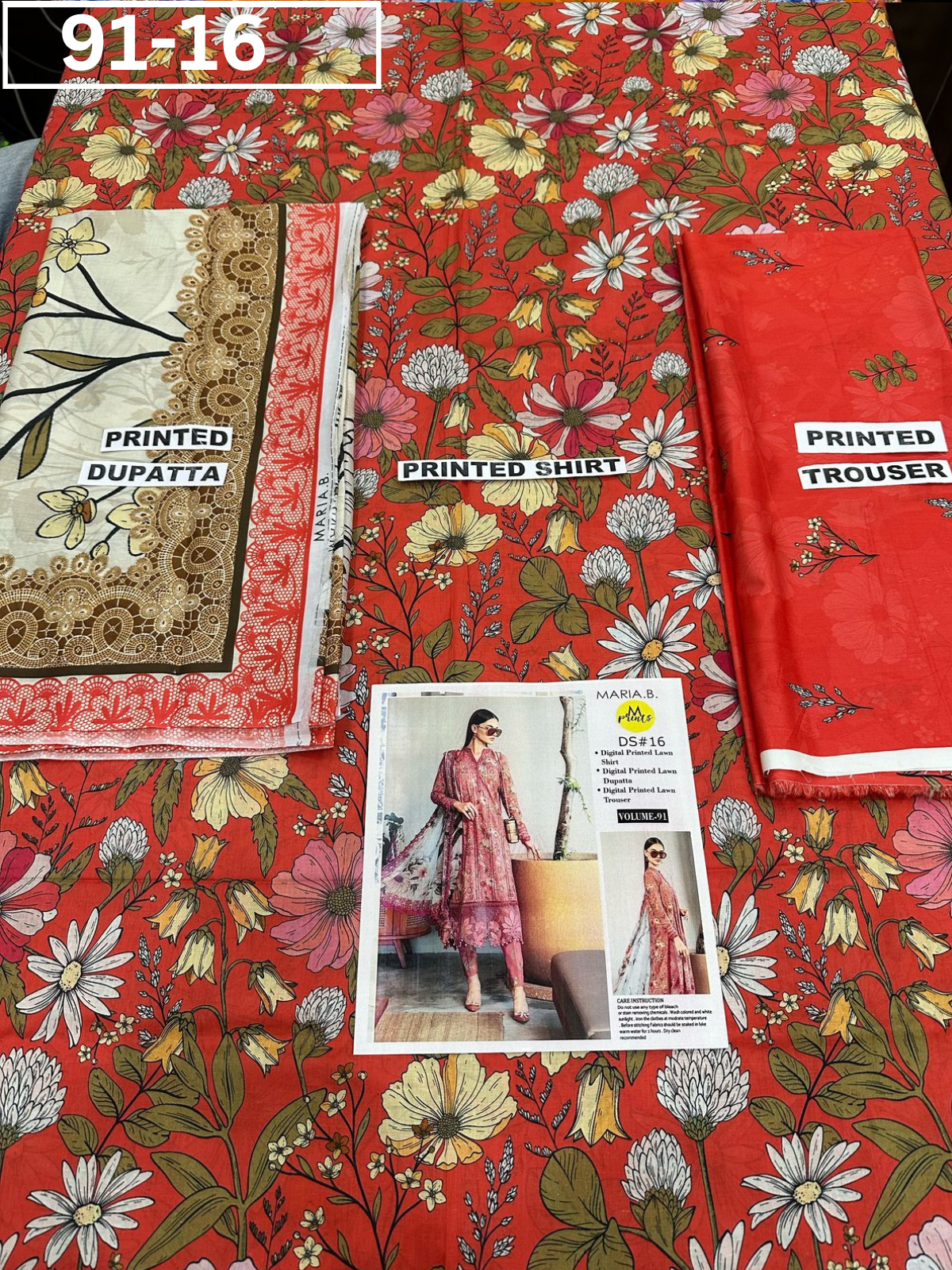 VOL 91 | DS 16 | DIGITAL PRINTED LAWN 3PC LAWN DUPATTA