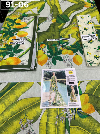 VOL 91 | DS 06 | DIGITAL PRINTED LAWN 3PC LAWN DUPATTA