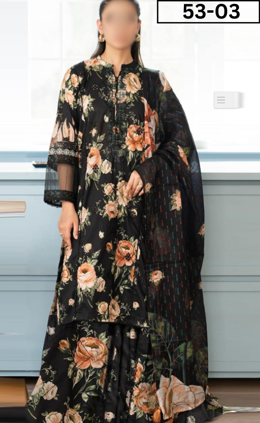 VOL 53 | DS 04 | DIGITAL PRINTED LINEN  3PC