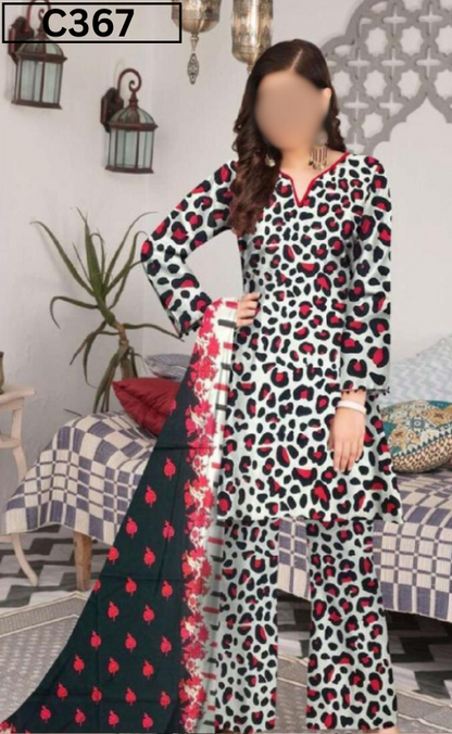 MIRHA | DS C367 | BANA DORA DIGITAL PRINTED LAWN 3PC