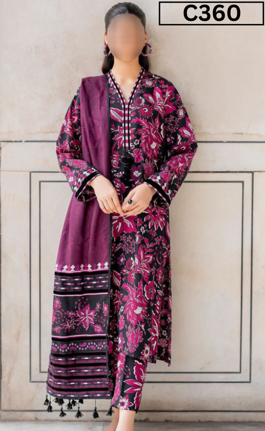 DIGITAL PRINTED LINEN 3PC | DS C360 |